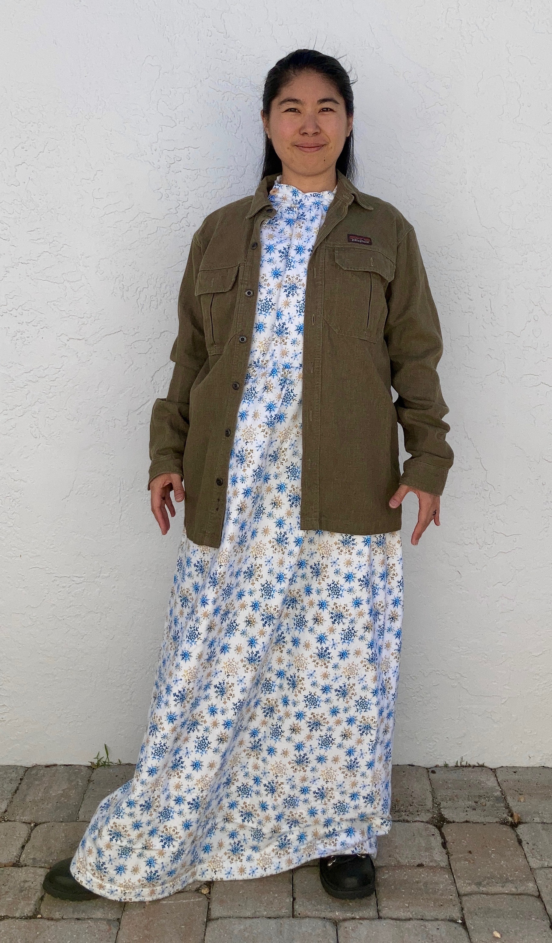 snowflake dress with farrier shirt