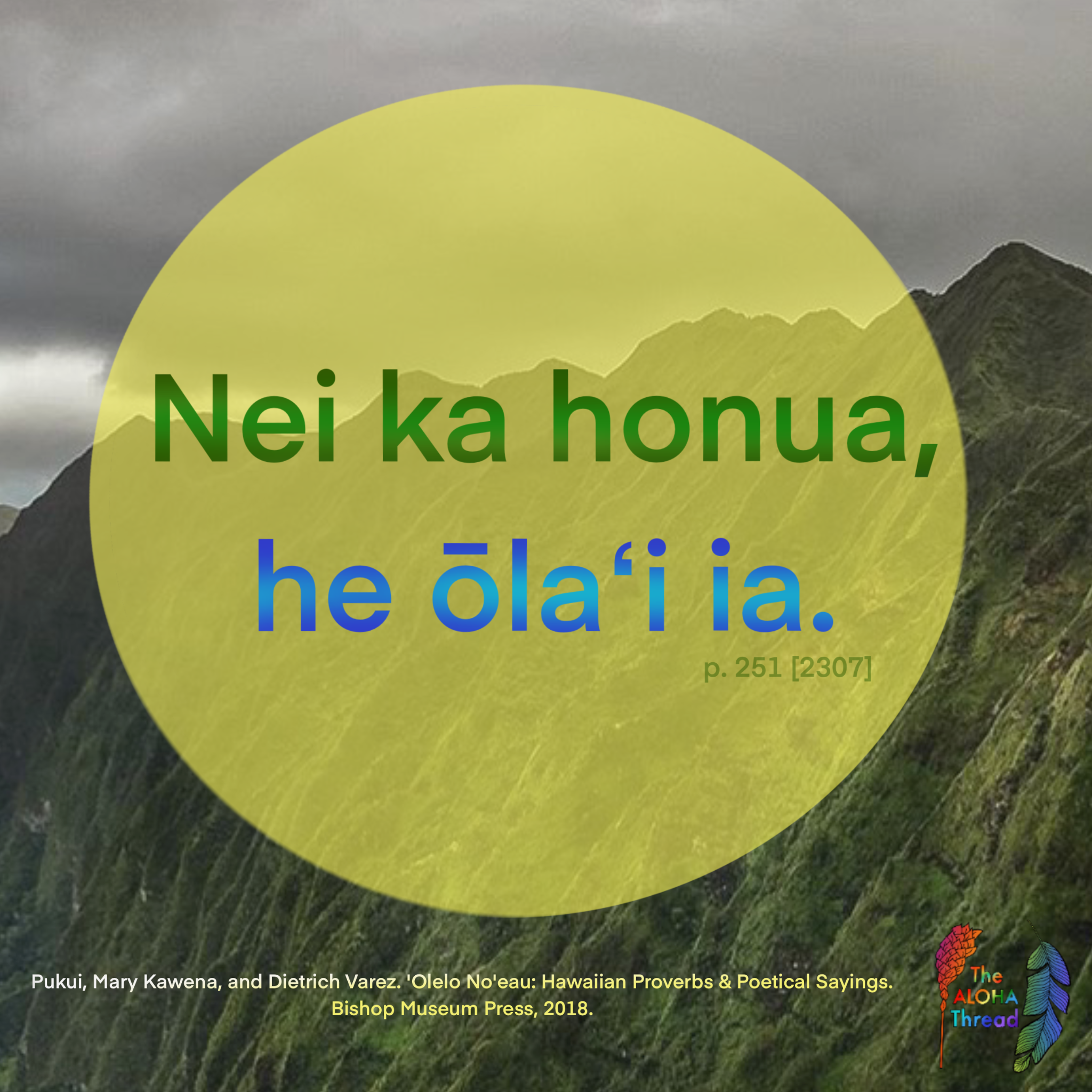 Nei ka honua he ola'i ia